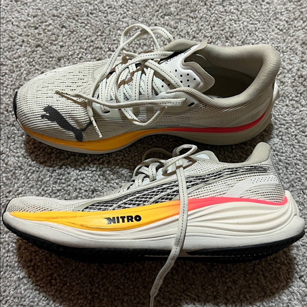 Puma Nitro Sneakers with Cream and Yellow Accents